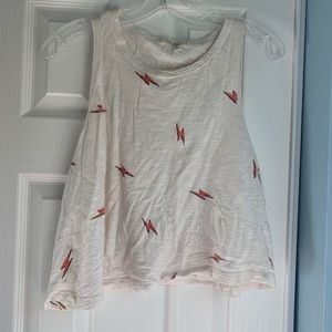 Lightening Bolt Cropped Tank
